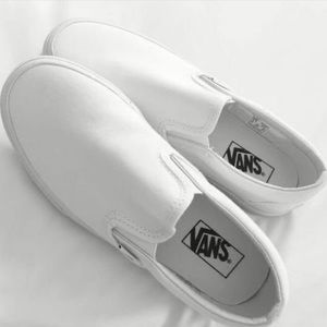 BRAND NEW white slip on vans